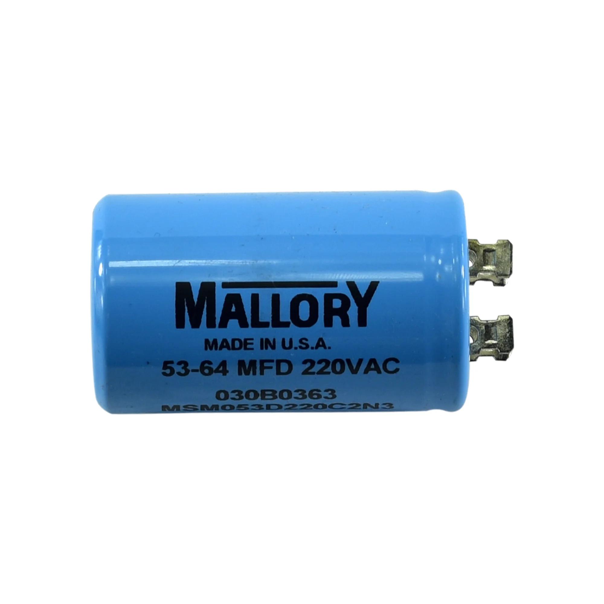 LiftMaster Motor Capacitor, 53uF-64uF, 220V, model 030B0363 — Motors & electrical, Replacement parts