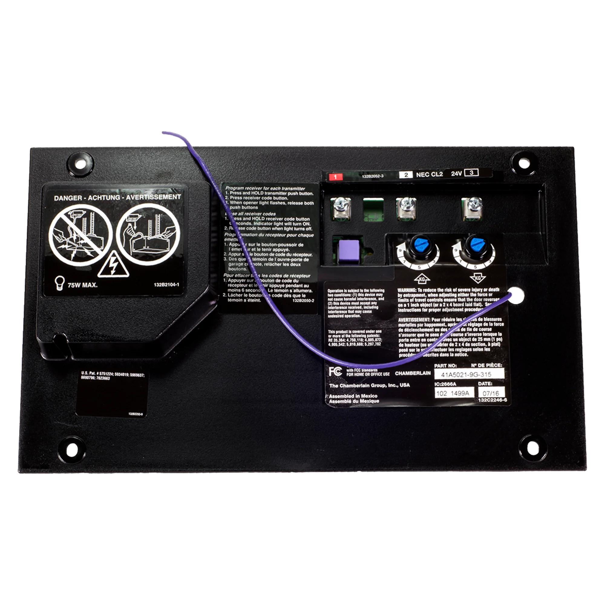 LiftMaster Receiver Logic Board, 315MHz, ATS, model 041A5021-9G-315 — Logic boards & control boards, Replacement parts