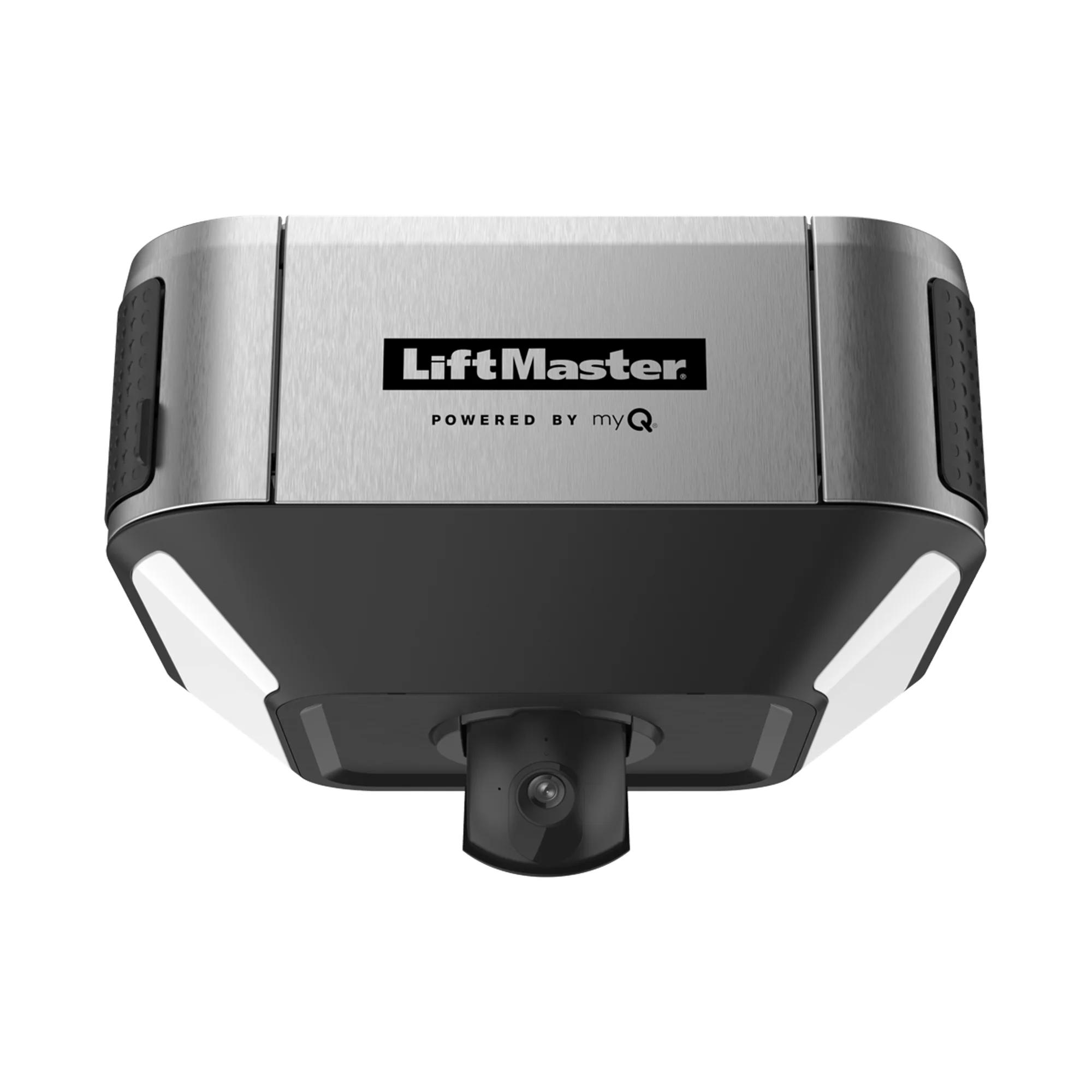 LiftMaster Secure View™ Ultra-Quiet Belt Drive Smart Opener with Camera and Dual LED Lighting, model 84505RMC — Belt-drive openers, Residential openers
