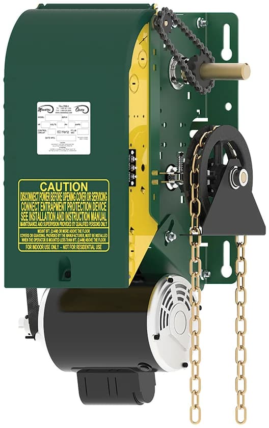 Manaras Manaras-Opera OHJ (Opera-HJ) Heavy-Duty Jackshaft Operator with Hoist and Floor-Level Disconnect — Hoist operators, Door operators