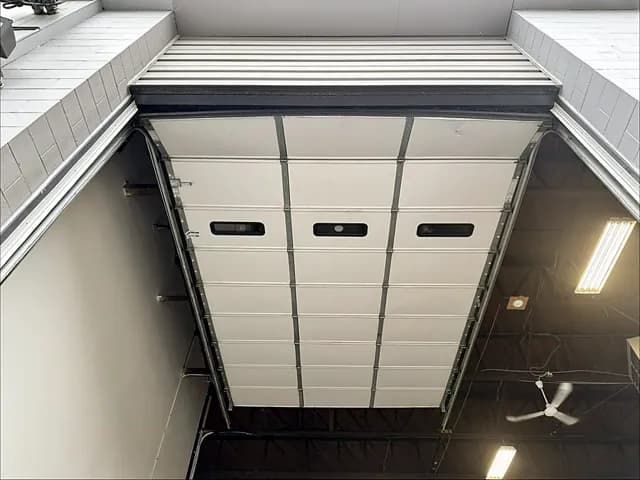 Row of commercial sectional doors