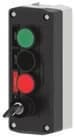 Manaras Manaras STATION079 Push-button control station – Surface-mount, three button with key lock-out — Controls & Control Boards, Controls & boards