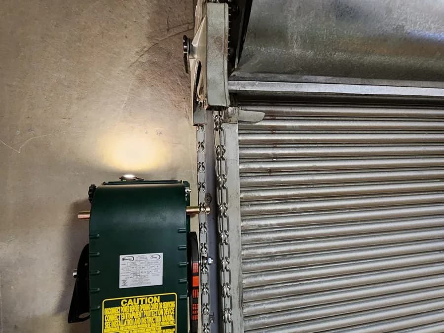 Commercial rolling door operator — real Up & Down job