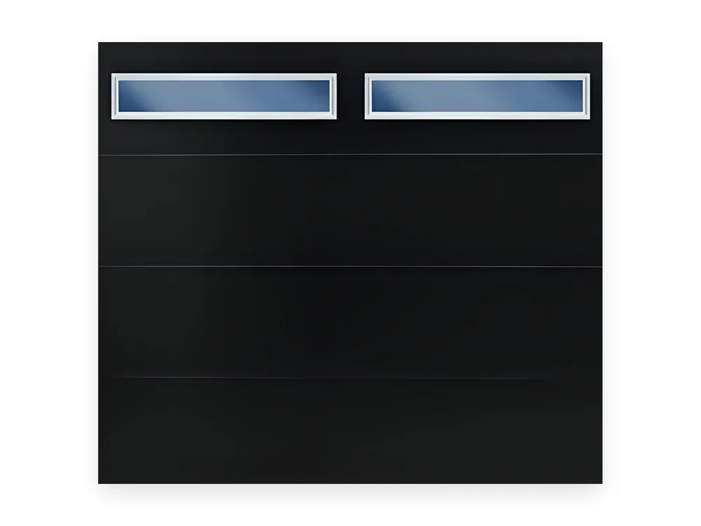 Amarr EOS smooth flush modern garage door in black