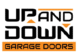 up and down garage door logo